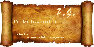 Pente Gabriella névjegykártya